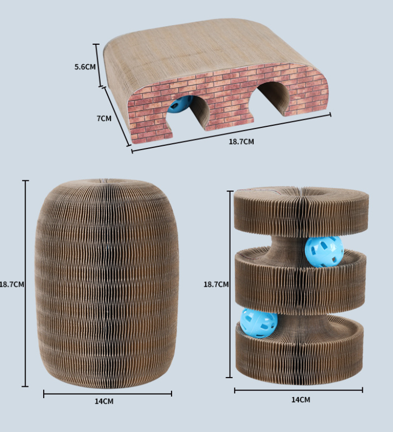 Škrabadlo pre mačky, harmonika - tunel