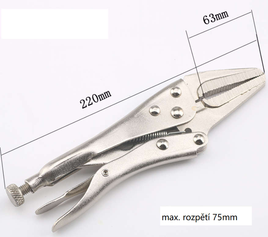 Samosvorné zvieracie kliešte 220 mm predĺžené