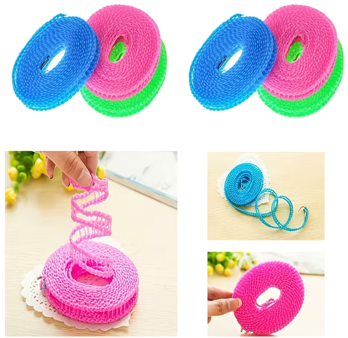 Šnúra na bielizeň s háčikmi – 8 m