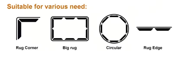 Protišmykové pásky pod koberec – 4 ks