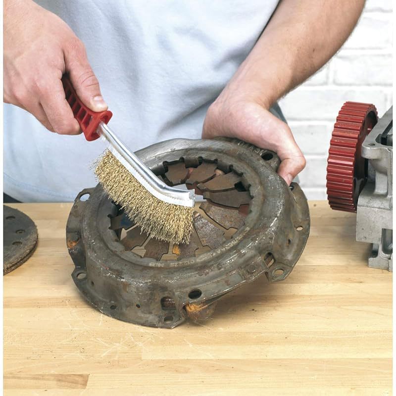 Drôtená kefa s rukoväťou – 100g pomedené štetiny