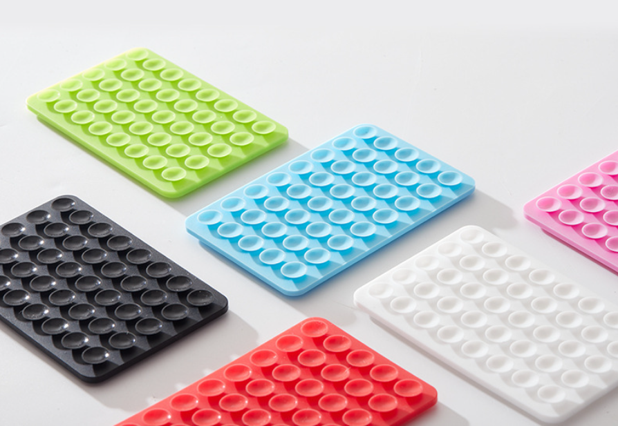 Obojstranná silikónová prísavka na mobil – čierna