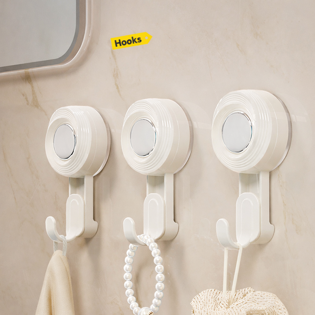 Nalepovací držiak s vákuovou prísavkou - biely, 1ks