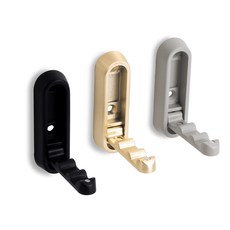 Sklopný háčik na šaty čierny oválny