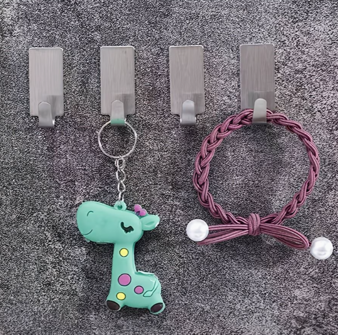 Samolepiaci háčik – nerez obdĺžnik 6 ks