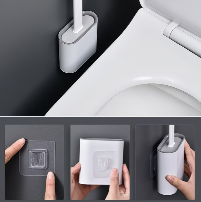 WC kefa silikónová šedá, stojan , úchyty