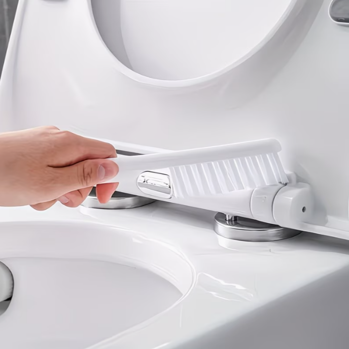 Silikónová WC kefa s držiakom – sada 2 kief (sivá)