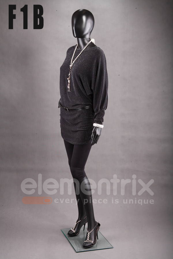 Abstraktných dámska figurína, manekýnka čierna F1B