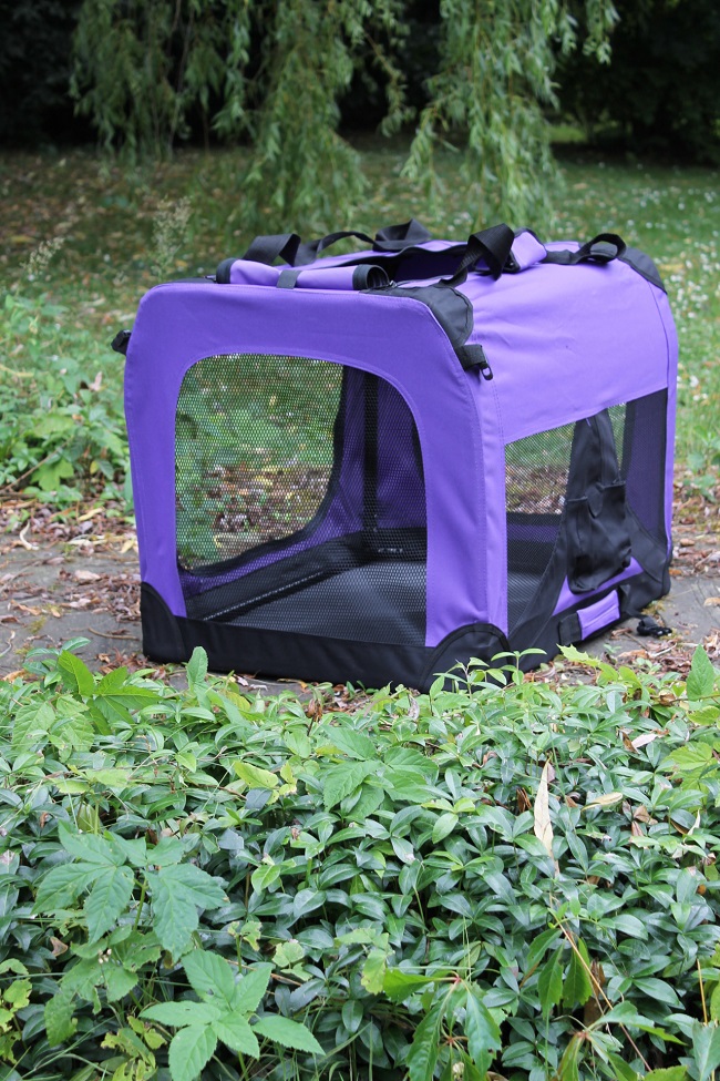 Klietka pre psa, prepravné klietka, látková prepravku, vel.XL fialová ELEMENTRIX