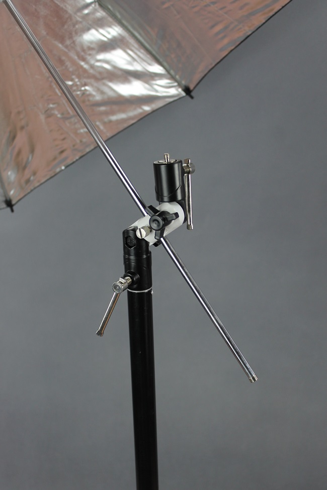 Držiak blesku a dáždnika s dvoma kĺbmi, hliník ELEMENTRIX