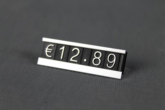 Plastové cenovky náhradní znak tečka stříbrná ELEMENTRIX