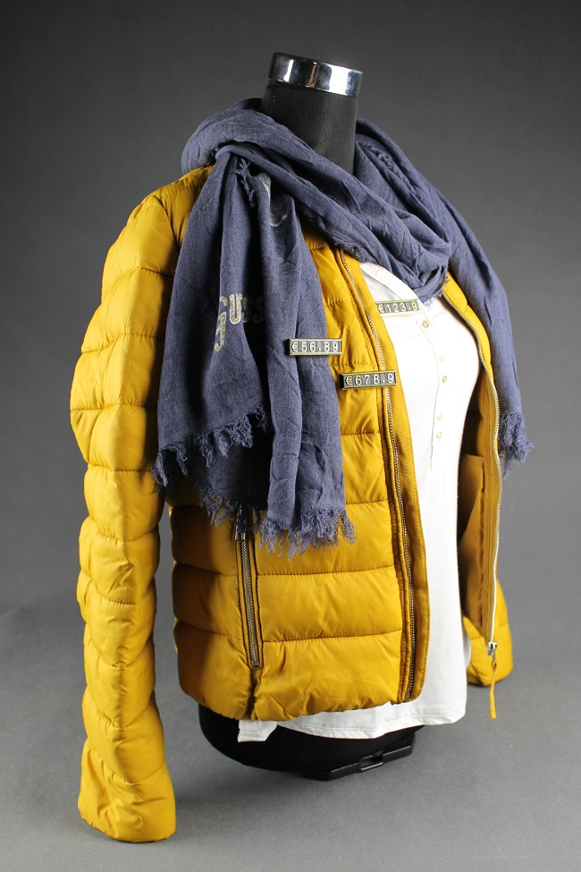 3D cenovky zlaté na šaty EUR s magnetom