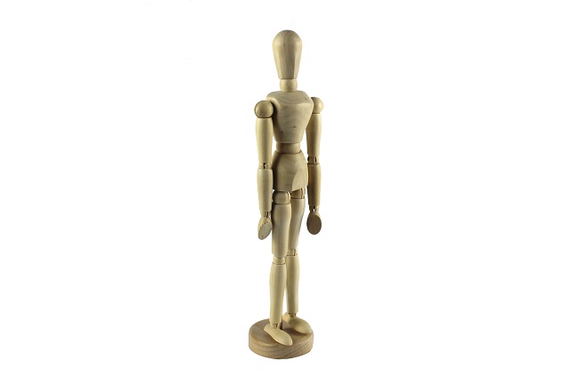 Dřevěný manekýn žena na podstavci 30cm