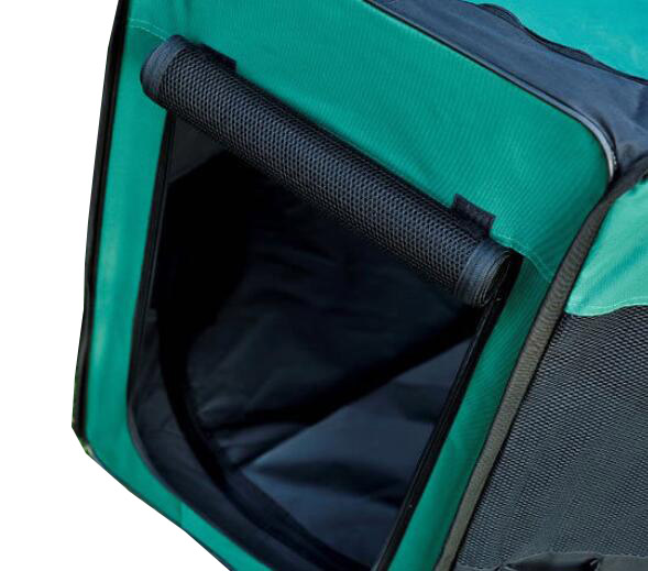 Prepravka pre psa látková, výbeh, zelená