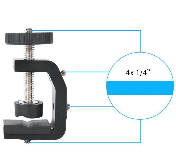 Stolní svěrka se šrouby a závity 1/4" menší