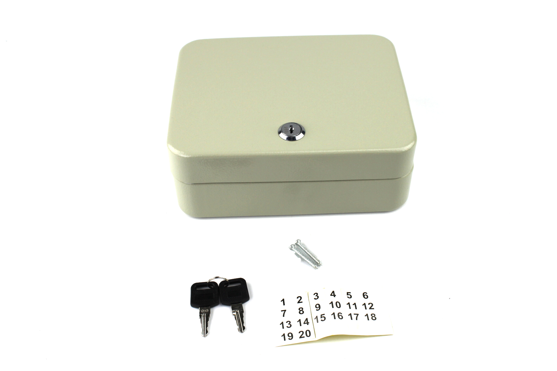 Kovová schránka na 20 klíčů uzamykatelná