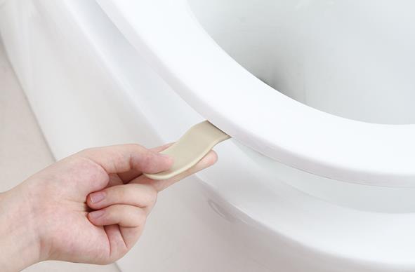 Zvedák záchodového prkénka plastový - zelený