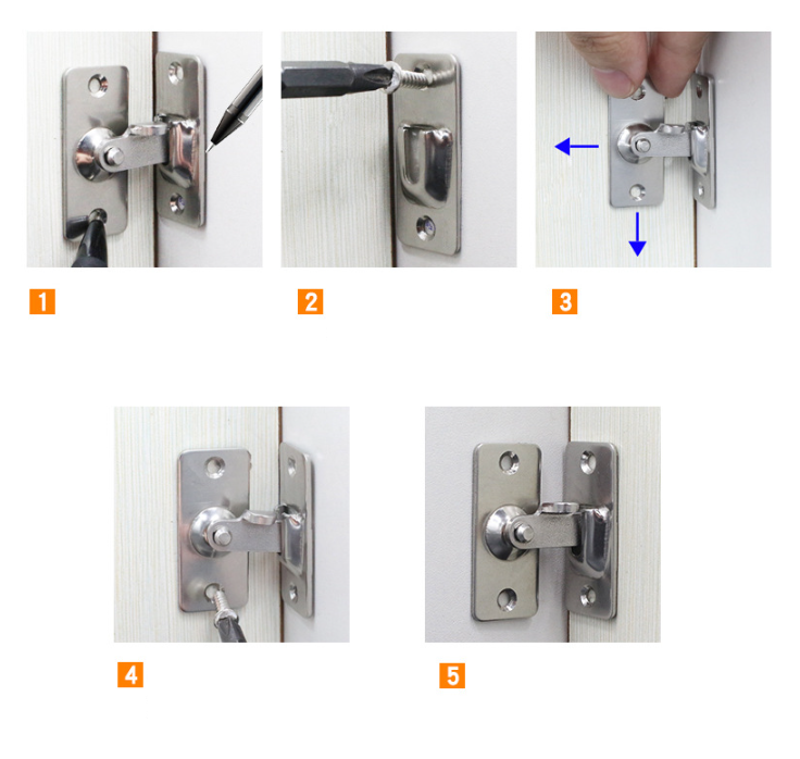 Dverná, okenná petlica rohová 44mm