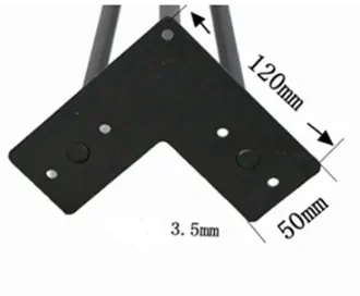 Nábytková noha Hairpin 350mm, 4 kusy, čierna