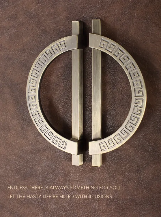 Šuplíkové, dveřní madlo čínský neo styl 6246-96 číerny bronz