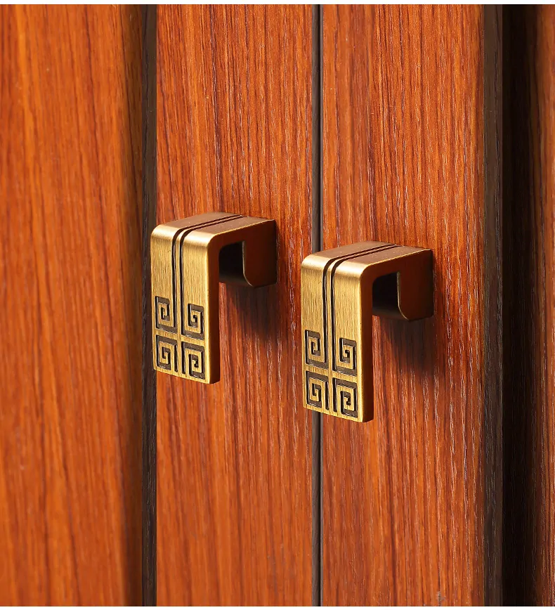 Šuplíkový knop čínský moderní styl 6570 čierná mosaz