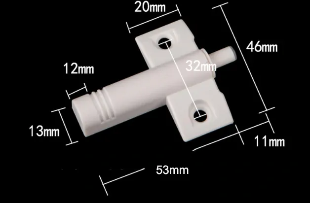 Tlmič dorazu dvierok plast single
