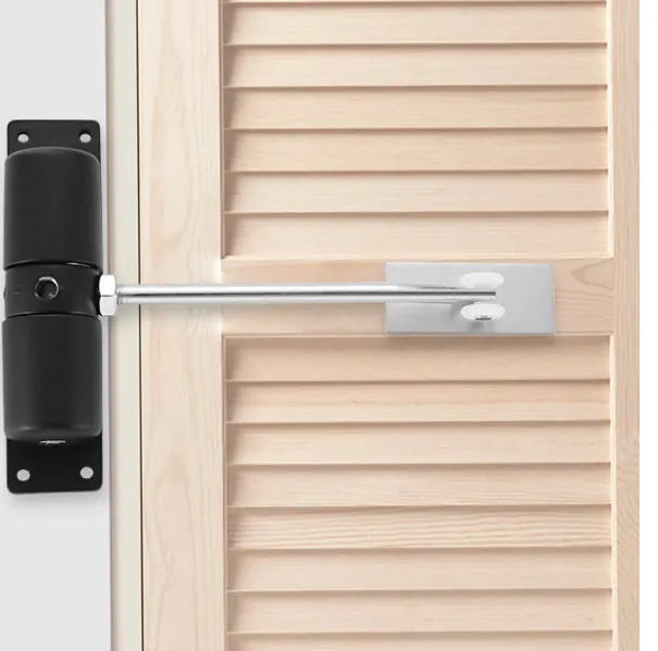 Automatický zatvárač dverí 145° pružinový strieborný