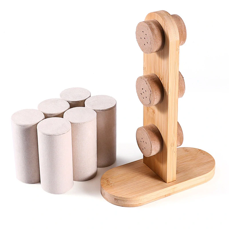 Stojanček, dekolt na náramky 3 rady zeliený