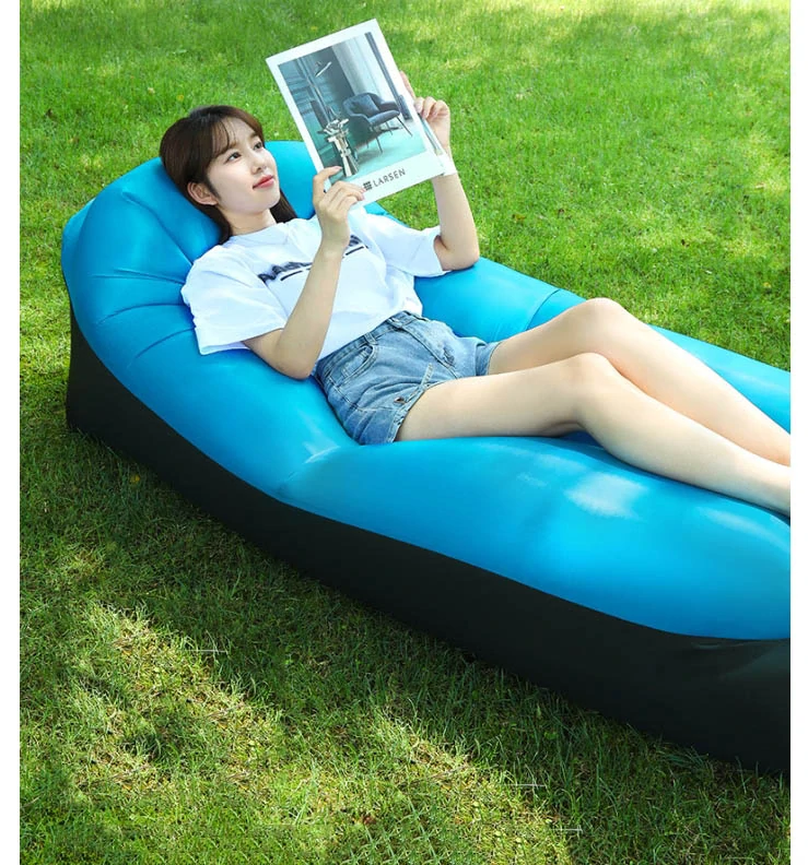 Nafukovací vak Lazy bag dvojvrstvový - modrý