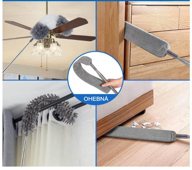 Teleskopická prachovka 280cm, 3 nástavce