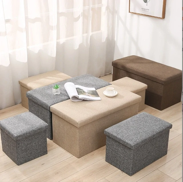 Taburet 38x38x38 svetlá šedá