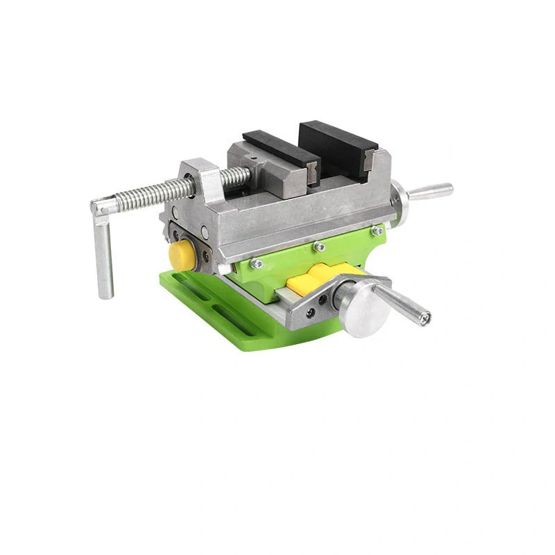 Krížový pracovný stôl 130x130mm zelený, zverák