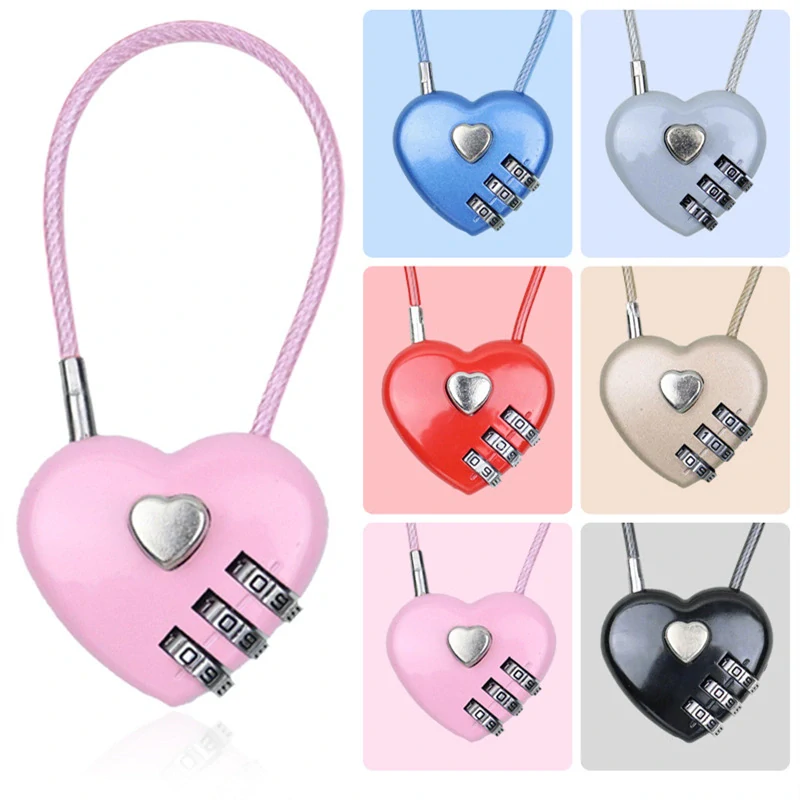 Lankový numerický zámok srdca čierny 30cm
