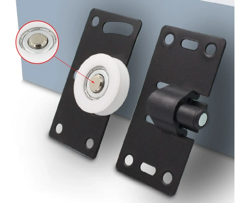 Pojazdové kolieska pre posuvné dvere, set čierne