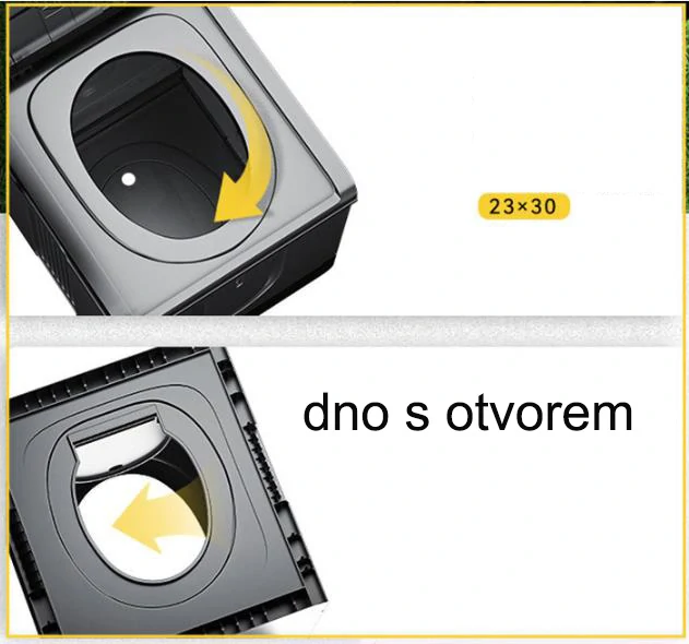 Skladací kempingový záchod, toaleta sivá 41cm