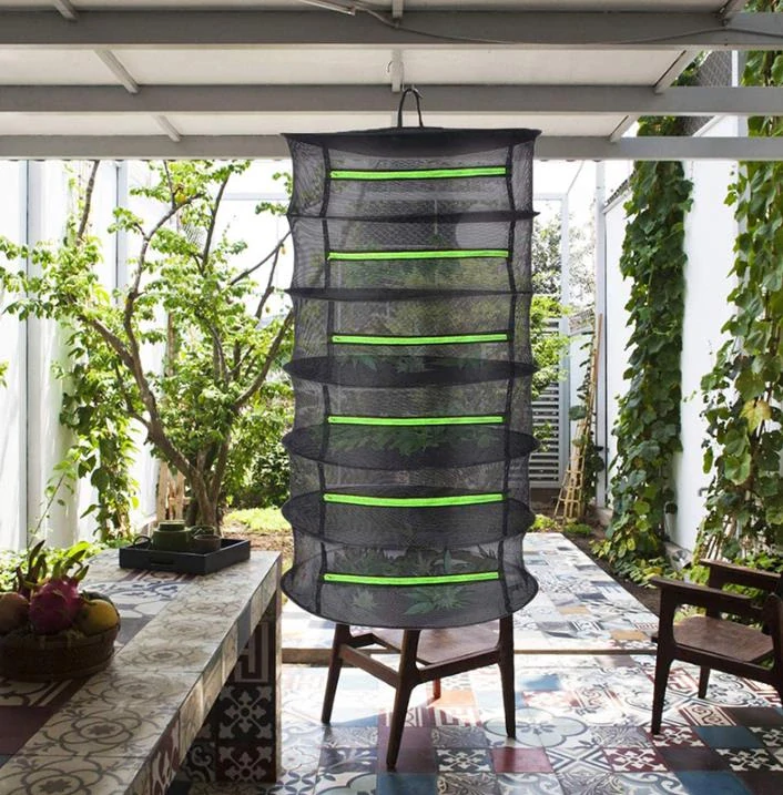 Závesná sieť na sušenie byliniek a húb 4 poschodia