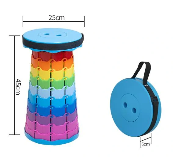 Teleskopická skladacia stolička oranžovočierna