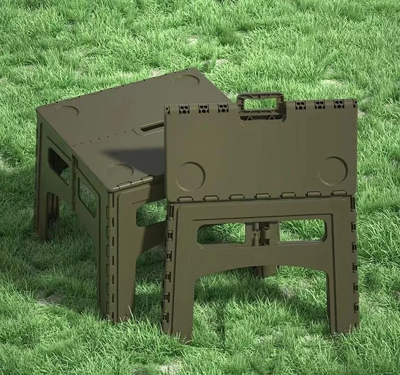 Kempingový skladací stolík - military zelená