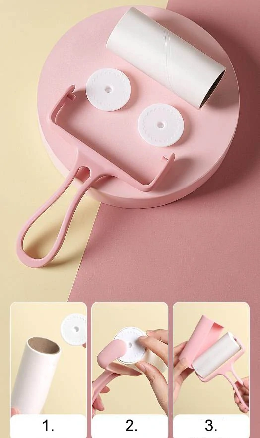 Valček na oblečenie a čalúnenie 10cm ružový