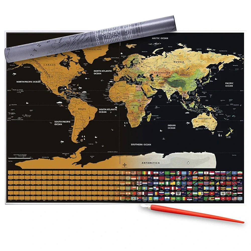 Stieracia mapa sveta Deluxe variant č.2