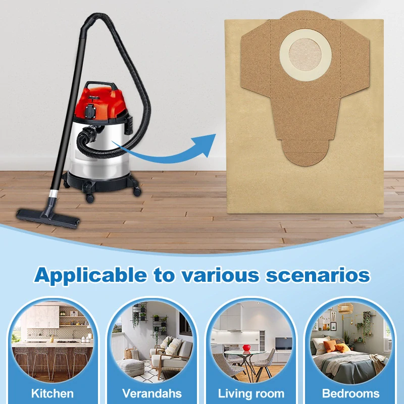 5× Papierové vrecká do vysávača Parkside / Einhell (PWD / PNTS / PWS)