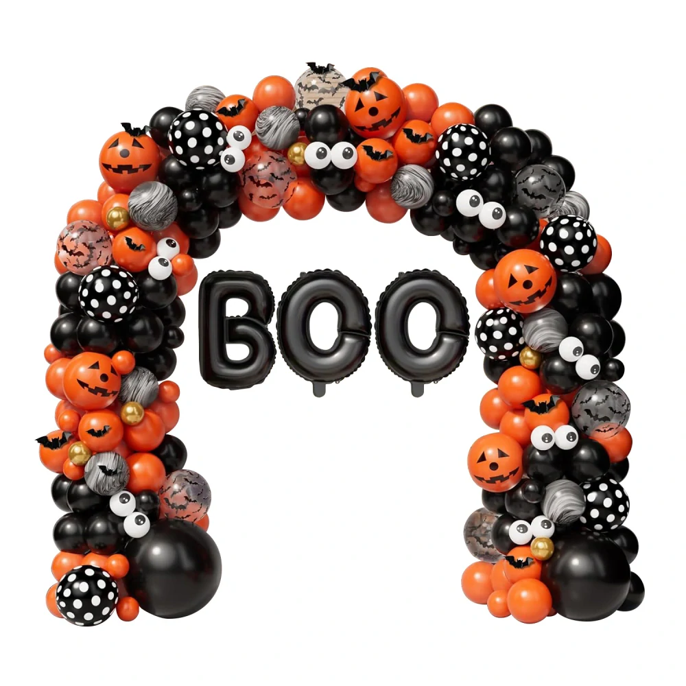 Párty balóniky, balóniková girlanda halloween BOO 141ks