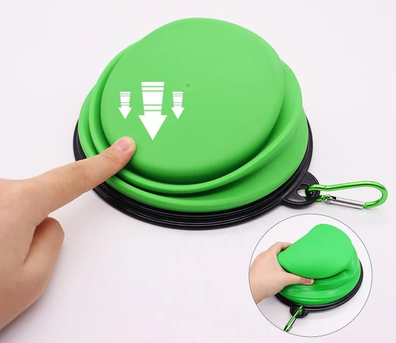 Silikónová skladacia miska pre psa 1000ml zelená