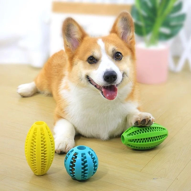 Hryzátko, rugby lopta na maškrty 9 cm modrá