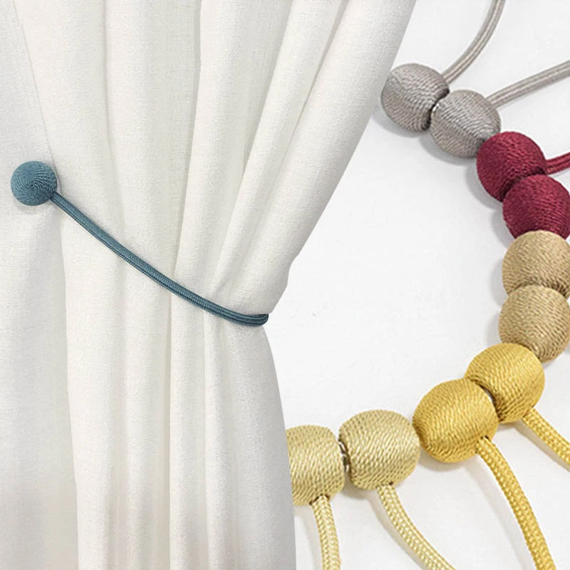 Magnetická spona na závesy - bežová