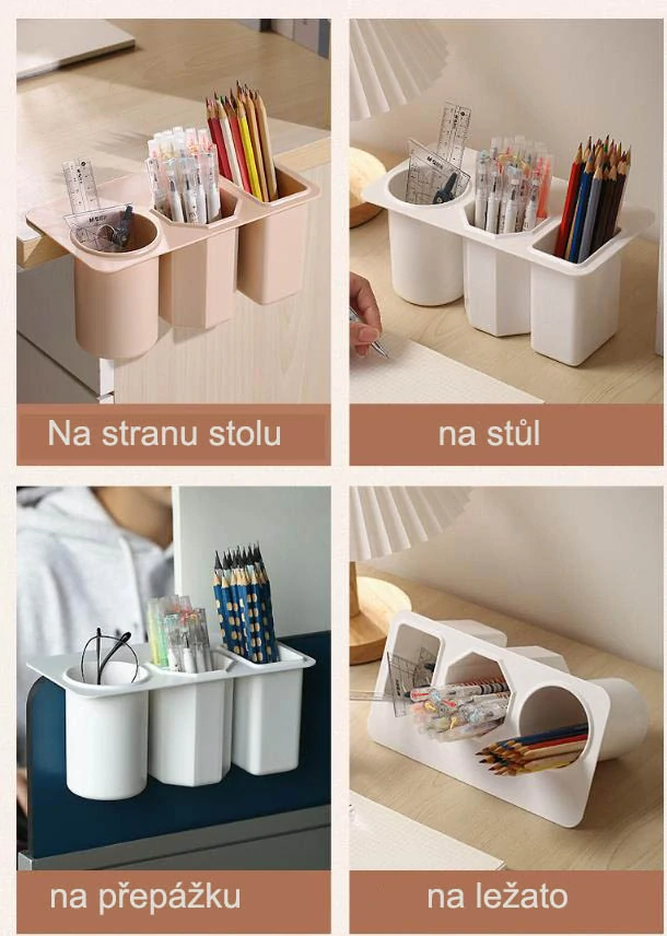 Nalepovací prídavný organizér 3 priehradky