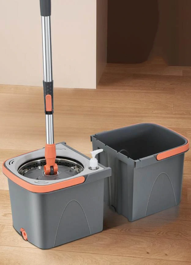 360° Dvojkomorový rotačný mop s dvoma hlavicami