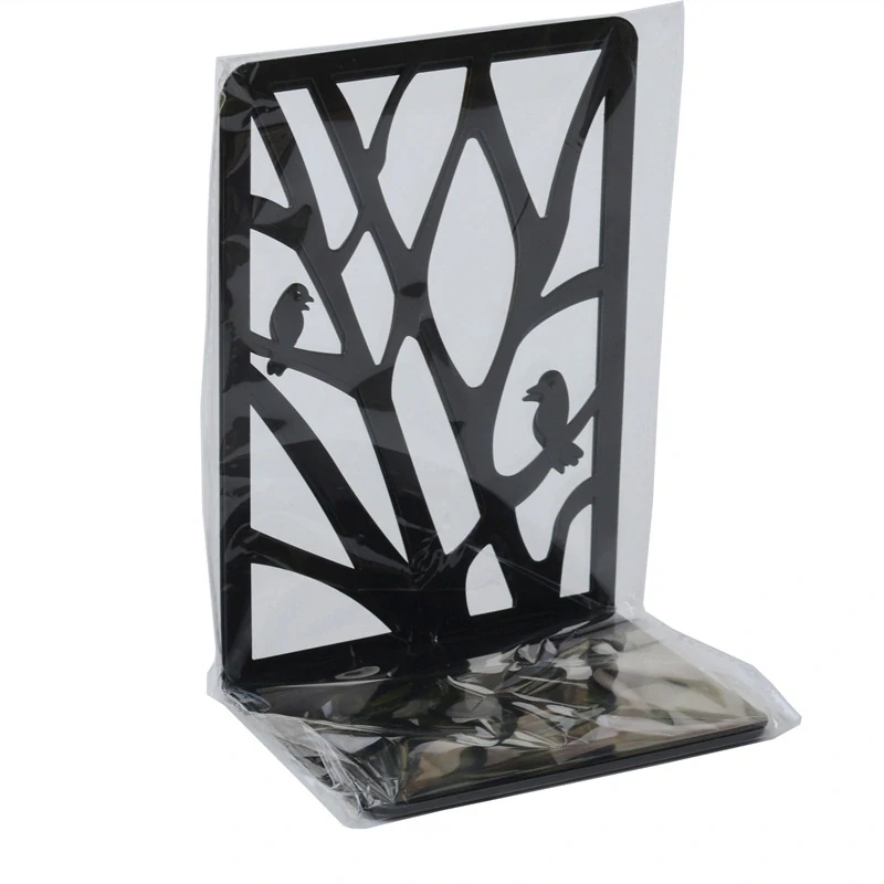 Zarážky na knihy čierne, variant vtáci a konáre 1 pár