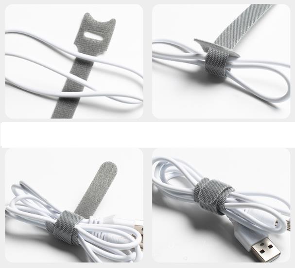 24 x Opasok na suchý zips, organizér káblov 150x12mm zelena