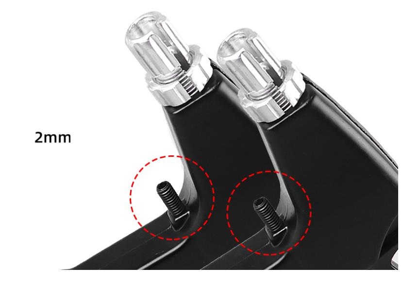 Brzdové páky na bicykel (1 pár, farba strieborná)